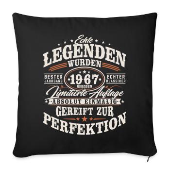 1967 Jahrgang Vintage Geburtstag Geschenk Retro - Sofakissenbezug 45 x 45 cm - Schwarz - Vorne
