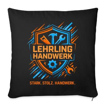 Eine Lehre im Handwerk - das ist die Zukunft - Sofakissenbezug 45 x 45 cm - Schwarz - Vorne