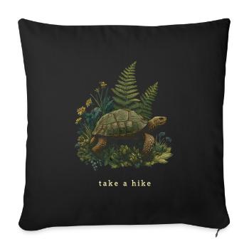 Faire une randonnée - Housse de coussin décorative 45 x 45 cm - noir - Devant