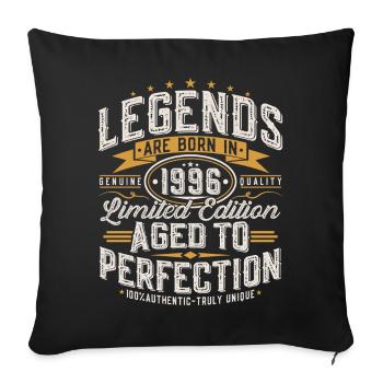 1996 Vintage Birthday Vintage Retro Gift - Sofa pillowcase 17,3'' x 17,3'' (45 x 45 cm) - black - Front