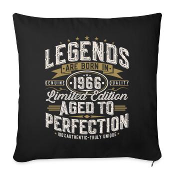 1966 Vintage Vintage Birthday Gift Retro - Sofa pillowcase 17,3'' x 17,3'' (45 x 45 cm) - black - Front