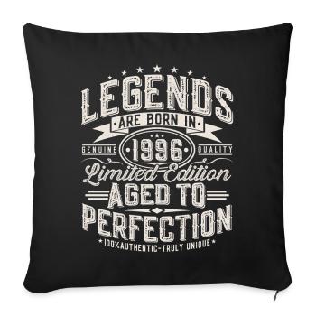 1996 Vintage Birthday Vintage Retro Gift - Sofa pillowcase 17,3'' x 17,3'' (45 x 45 cm) - black - Front