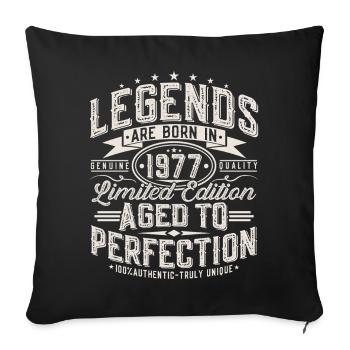 1977 Vintage Vintage Birthday Gift Retro - Sofa pillowcase 17,3'' x 17,3'' (45 x 45 cm) - black - Front