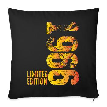 60th Birthday Gift Limited Built in 1966 - Sofa pillowcase 17,3'' x 17,3'' (45 x 45 cm) - black - Front