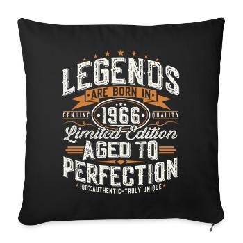 1966 Vintage Vintage Birthday Gift Retro - Sofa pillowcase 17,3'' x 17,3'' (45 x 45 cm) - black - Front