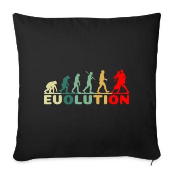 Tango dance dance evolution retro pour couple de danse - Housse de coussin décorative 45 x 45 cm - noir - Devant