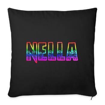 nella rs arc-en-ciel - Housse de coussin décorative 45 x 45 cm - noir - Devant