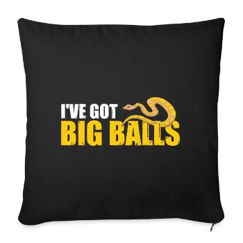 King python design for snake lovers - Sofa pillowcase 17,3'' x 17,3'' (45 x 45 cm) - black - Front
