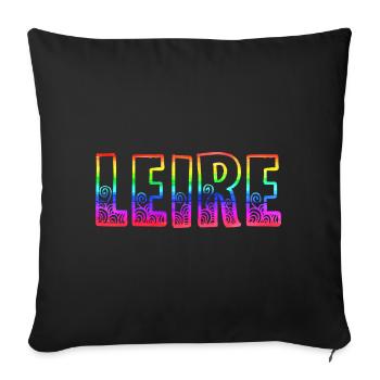 leire rs arc-en-ciel - Housse de coussin décorative 45 x 45 cm - noir - Devant