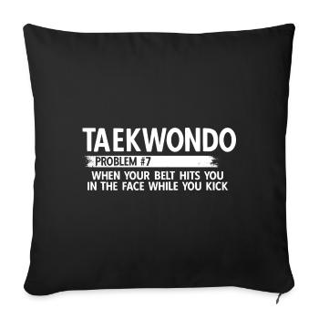 Koreanischer Kampfsport Taekwondo - Sofakissenbezug 45 x 45 cm - Schwarz - Vorne