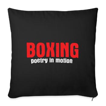 Boxsport Boxing - Sofakissenbezug 45 x 45 cm - Schwarz - Vorne