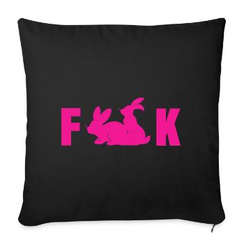 Fuck Bunny Sex Photos Drôles - Housse de coussin décorative 45 x 45 cm - noir - Devant