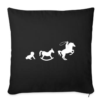 Way to Western Riding - Sofa pillowcase 17,3'' x 17,3'' (45 x 45 cm) - black - Front
