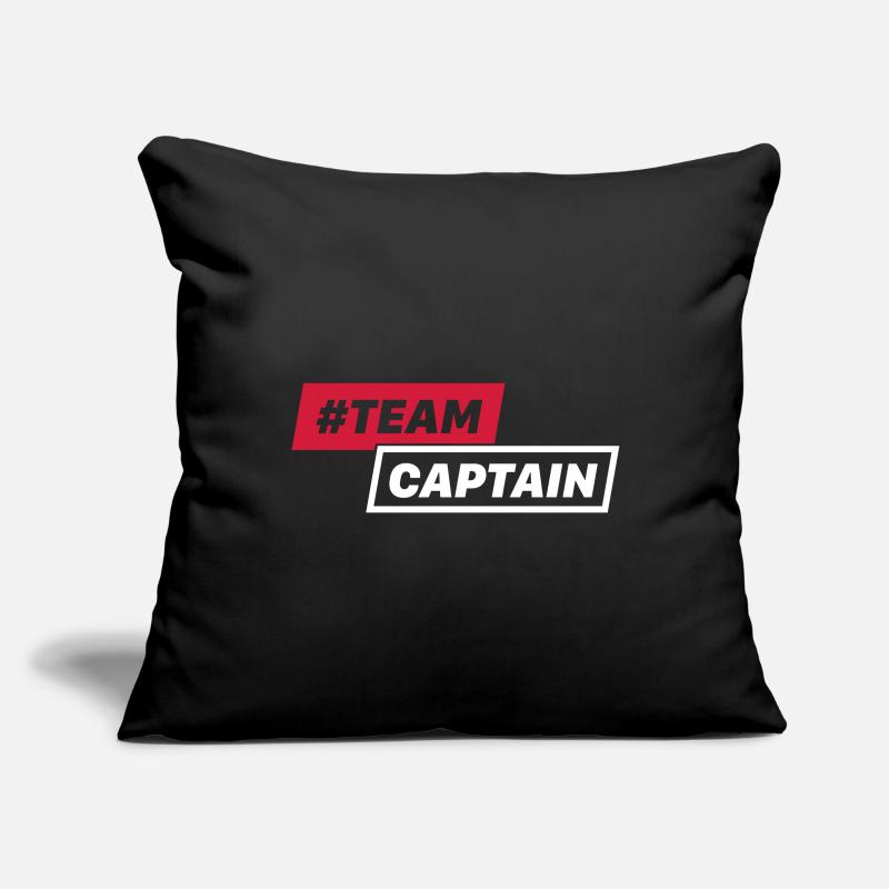 #CAPITAINE D'EQUIPE Housse de coussin décorative 45 x 45 cm