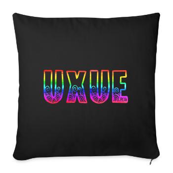 UXUE RS Rainbow - Sofa pillowcase 17,3'' x 17,3'' (45 x 45 cm) - black - Front