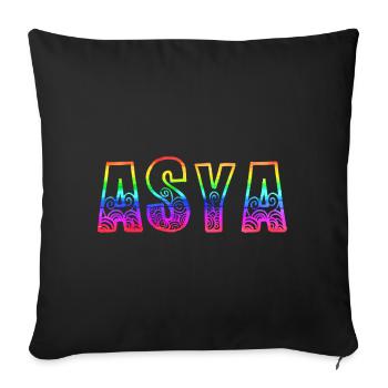 Asya RS Arc-en-ciel - Housse de coussin décorative 45 x 45 cm - noir - Devant