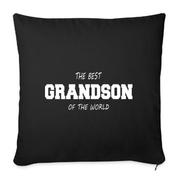 Le meilleur petit-fils du monde - Housse de coussin décorative 45 x 45 cm - noir - Devant