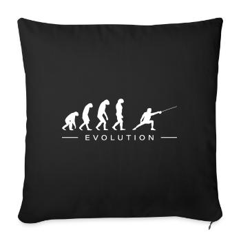 Degenfechter Degen fechten Evolution - Sofakissenbezug 45 x 45 cm - Schwarz - Vorne