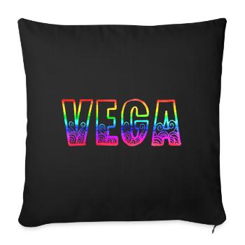 vega rs regenbogen - Sofakissenbezug 45 x 45 cm - Schwarz - Vorne