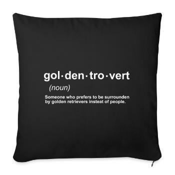 Golden Retriver Liebhaber Hundepapa Geschenk - Sofakissenbezug 45 x 45 cm - Schwarz - Vorne
