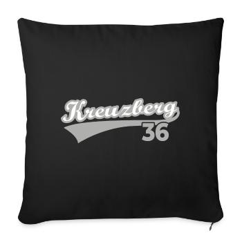 Kreuzberg 36 Berlin - Sofakissenbezug 45 x 45 cm - Schwarz - Vorne
