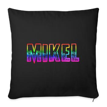 Mikel RS Rainbow - Sofa pillowcase 17,3'' x 17,3'' (45 x 45 cm) - black - Front