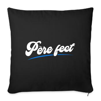 Père fect CLR - Housse de coussin décorative 45 x 45 cm - noir - Devant