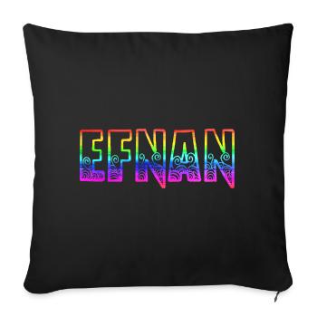 efnan rs regenbogen - Sofakissenbezug 45 x 45 cm - Schwarz - Vorne