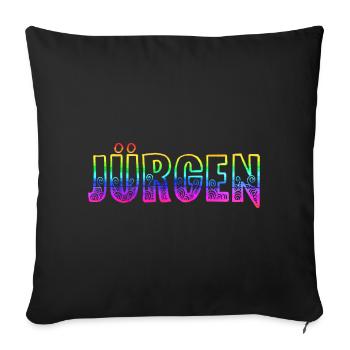 jürgen rs rainbow - Sofa pillowcase 17,3'' x 17,3'' (45 x 45 cm) - black - Front