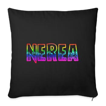 nerea rs rainbow - Sofa pillowcase 17,3'' x 17,3'' (45 x 45 cm) - black - Front