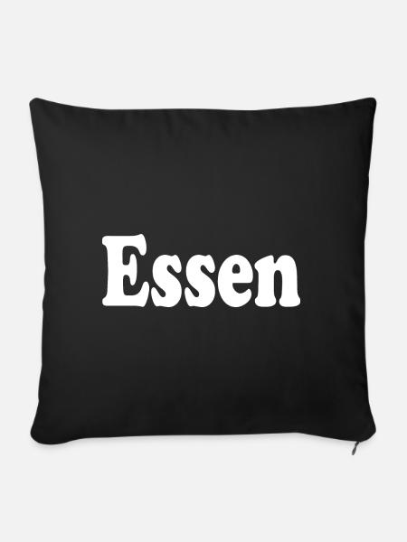 essen - Sofakissenbezug 45 x 45 cm - Schwarz