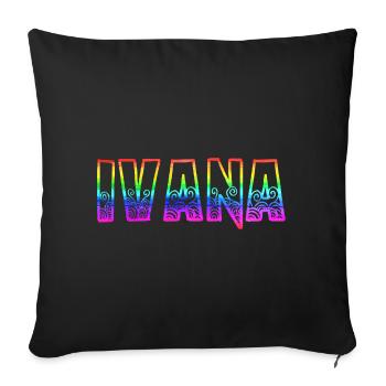 ivana rs regenbogen - Sofakissenbezug 45 x 45 cm - Schwarz - Vorne