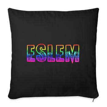 Eslem RS Rainbow - Sofa pillowcase 17,3'' x 17,3'' (45 x 45 cm) - black - Front