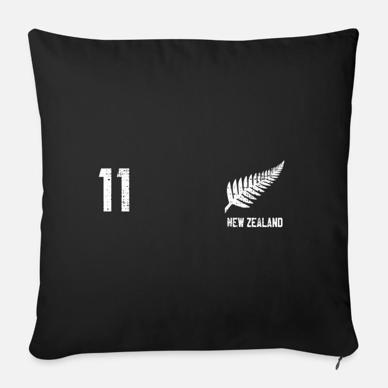 Neuseeland - Sofakissenbezug 45 x 45 cm - Schwarz