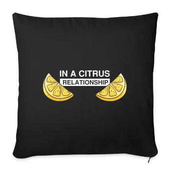 Lemon Design Lemonades Stand Boss Vente de citron - Housse de coussin décorative 45 x 45 cm - noir - Devant