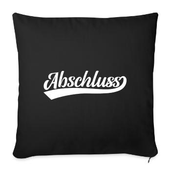 Abschluss - Sofakissenbezug 45 x 45 cm - Schwarz - Vorne