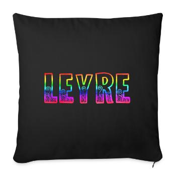 leyre rs regenbogen - Sofakissenbezug 45 x 45 cm - Schwarz - Vorne
