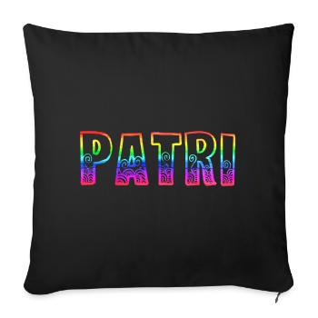 Patri RS Arc-en-ciel - Housse de coussin décorative 45 x 45 cm - noir - Devant