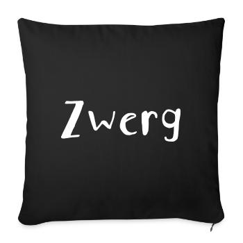 Zwerg - Sofakissenbezug 45 x 45 cm - Schwarz - Vorne