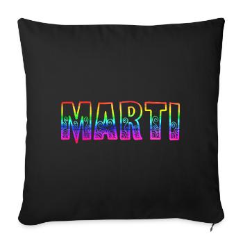 Martir Rainbow - Sofa pillowcase 17,3'' x 17,3'' (45 x 45 cm) - black - Front