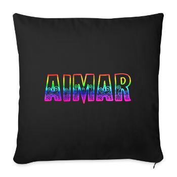 Aimar RS Arc-en-ciel - Housse de coussin décorative 45 x 45 cm - noir - Devant