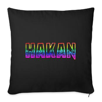 hakan rs arc-en-ciel - Housse de coussin décorative 45 x 45 cm - noir - Devant