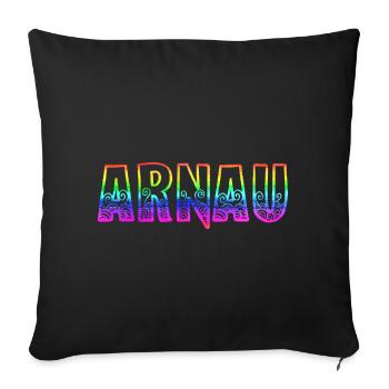 Arnau RS Arc-en-ciel - Housse de coussin décorative 45 x 45 cm - noir - Devant