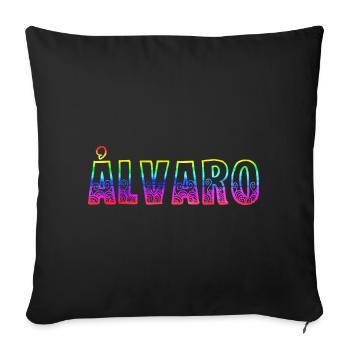 Alvaro RS Rainbow - Sofa pillowcase 17,3'' x 17,3'' (45 x 45 cm) - black - Front