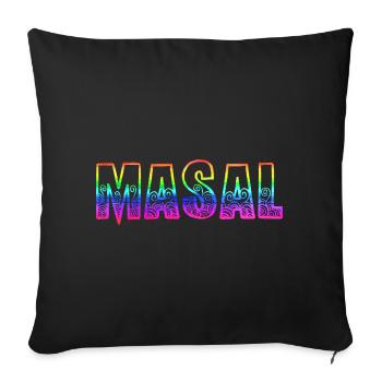 Masal RS Arc-en-ciel - Housse de coussin décorative 45 x 45 cm - noir - Devant