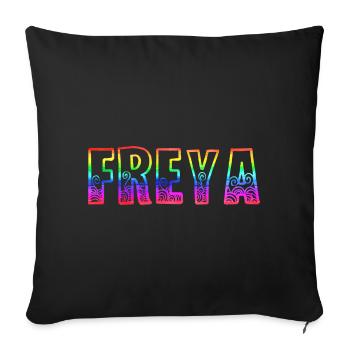freya rs rainbow - Sofa pillowcase 17,3'' x 17,3'' (45 x 45 cm) - black - Front