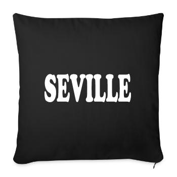 Séville - Housse de coussin décorative 45 x 45 cm - noir - Devant