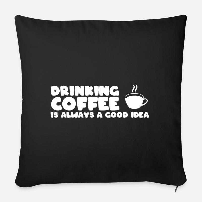 Kaffeeliebhaber Barista - Sofakissenbezug 45 x 45 cm - Schwarz