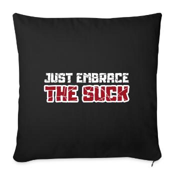 Embrassez simplement la succion - Housse de coussin décorative 45 x 45 cm - noir - Devant
