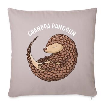 Grandpa Pangolin - Sofa pillowcase 17,3'' x 17,3'' (45 x 45 cm) - light taupe - Front